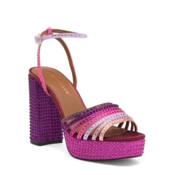 Kurt Geiger London Shoes - Kurt Geiger Pink and Purple Platform Sandals